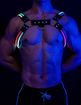 MENAFUL™ Men's glowing colorful rechargeable sexy harness